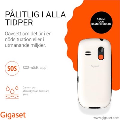 Gigaset GL395 Tuşlu Cep Telefonu Gümüş (Beyaz)
