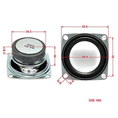 Gikfun Arduino için 2 inç 4 Ohm 3 W Tam Aralık Ses Hoparlör Stereo Woofer Hoparlör (2li Paket) EK1725
