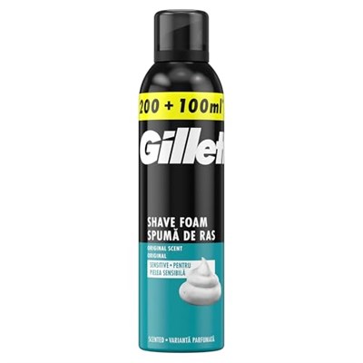 Gillette Sensitive 300 ml Tıraş Köpüğü - Seçenekler: 200 ml, 300 ml