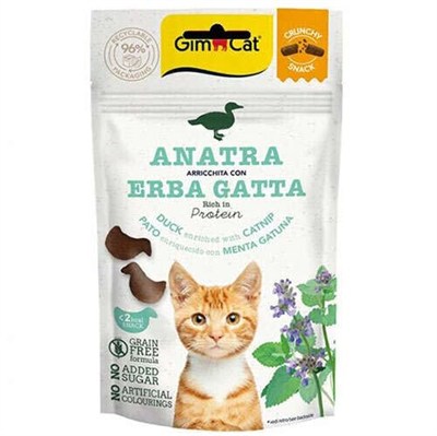 Gimcat Crunchy Snacks Ördekli & Kedi Naneli Tahılsız Kedi Ödülü 50 gr