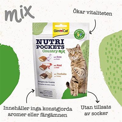 GimCat Kedi Ödül Tableti Nutri Pocket Country Mix 150 gr