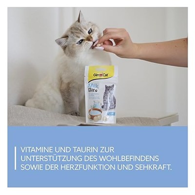 GimCat MilkBits Sütlü Kedi Ödül Tableti, 40 g