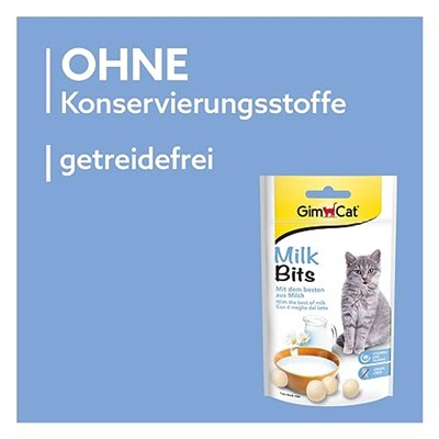 GimCat MilkBits Sütlü Kedi Ödül Tableti, 40 g