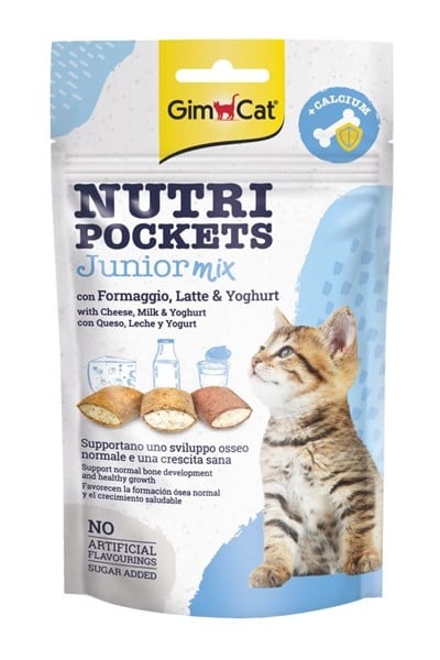 GimCat Nutripockets Kedi Ödülü Junior Mix Tablet, 60g
