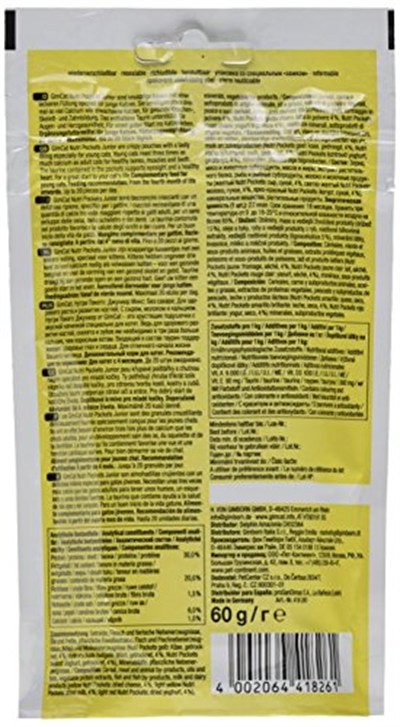 GimCat Nutripockets Kedi Ödülü Junior Mix Tablet, 60g