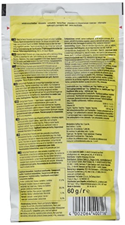GimCat Nutripockets Kedi Ödülü Peynir Taurin, 60 g