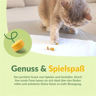 GimCat Peynir rulosu, tahılsız ve vitamin zengini kedi atıştırmalığı, gerçek sert peynirli, 1 torba (1 x 425 g)