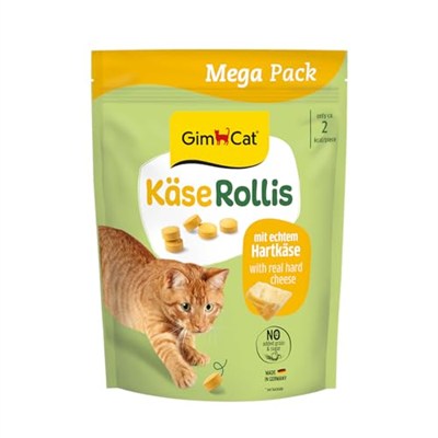 GimCat Peynir rulosu, tahılsız ve vitamin zengini kedi atıştırmalığı, gerçek sert peynirli, 1 torba (1 x 425 g)