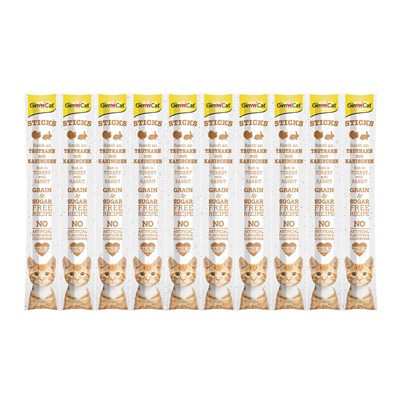 GimCat Sticks Hindi Etli Tavşan etli Ödül Çubukları 50 gr - 10lu
