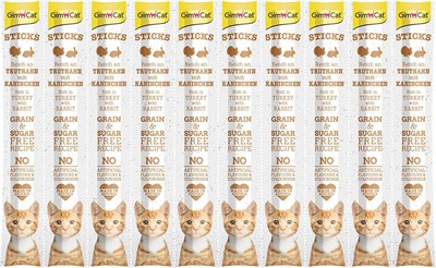 GimCat Sticks Hindi Etli Tavşan etli Ödül Çubukları 50 gr - 10lu
