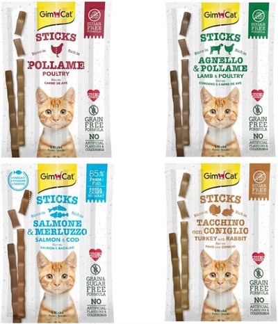 GimCat Sticks TAHILSIZ Ödül Çubukları 4lü Set