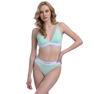 Giorgina Ferri 2’li Kutu Bayan Elastik Bantlı Günlük Kullanıma Uygun Üçgen Bralet Isabelle