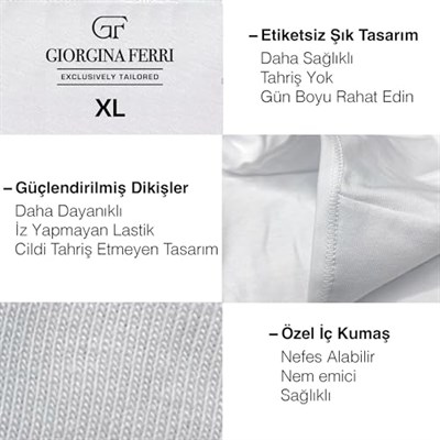 Giorgina Ferri 2’li Kutu Kadın Elastik Bantlı Günlük Kullanıma Uygun Spor Bralet Lucy