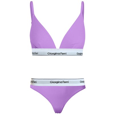 Giorgina Ferri 2’li Set Kadın Günlük Kullanıma Uygun Üçgen Bralet + Tanga Külot Barbara