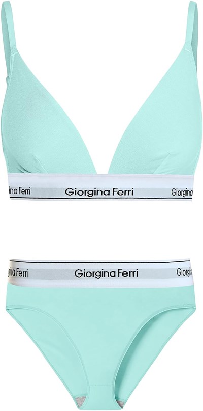 Giorgina Ferri 2’li Set Kadın Günlük Kullanıma Uygun Üçgen Bralet + Slip Külot Miranda