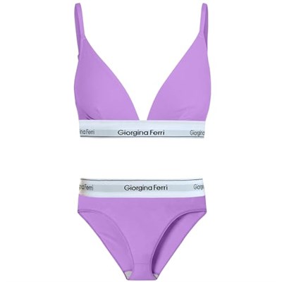 Giorgina Ferri 2’li Set Kadın Günlük Kullanıma Uygun Üçgen Bralet + Slip Külot Miranda