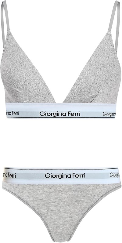 Giorgina Ferri 2’li Set Kadın Günlük Kullanıma Uygun Üçgen Bralet + Tanga Külot Barbara
