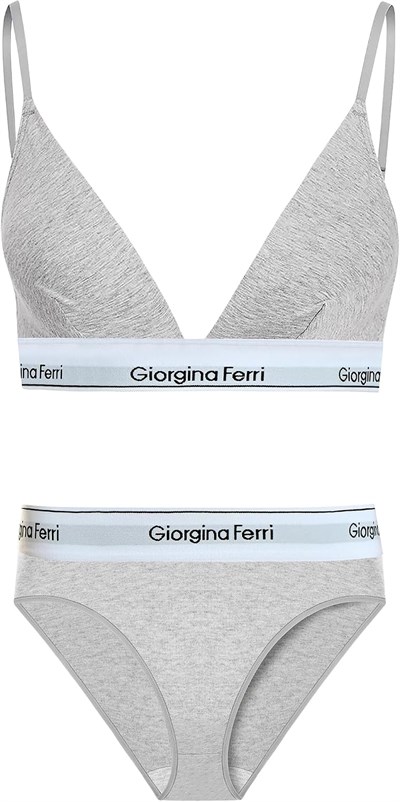 Giorgina Ferri 2’li Set Kadın Günlük Kullanıma Uygun Üçgen Bralet + Slip Külot Miranda