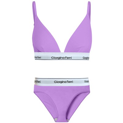 Giorgina Ferri 2’li Set Kadın Günlük Kullanıma Uygun Üçgen Bralet + Slip Külot Miranda