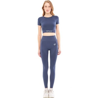 Giorgina Ferri Yumuşak Dokulu, Esnek Yoga, Koşu, Spor ve Günlük Crop Top Mila