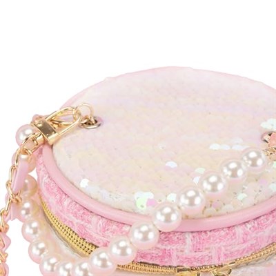 Girabrilla Bag Topcase askılı çanta, silindir şeklinde, payetli