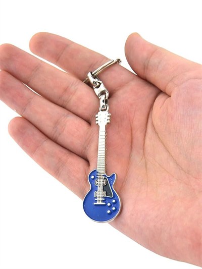Gitar Mavi Anahtarlık
