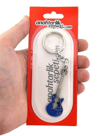 Gitar Mavi Anahtarlık