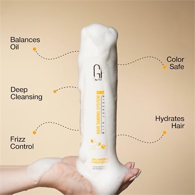 GK HAIR Global Keratin Dengeleyici Saç Kremi Saç Koruması Balancing Conditioner Yağlı, Yağlı ve Normal Saçlar İçin | Doğal Yağ Ekstraktları ile pH seviyelerini, Sülfat ve Paraben içermez (300ml)