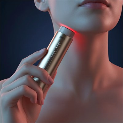 Glame Dermaring Revive - Yüz ve Boyun Masaj Aleti | Kırmızı Işık Terapili Cilt Sıkılaştırma & Gençleştirme Cihazı