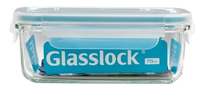 GLASSLOCK DİKDÖRTGEN CAM SAKLAMA KABI 715 ML