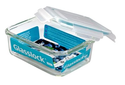 GLASSLOCK DİKDÖRTGEN CAM SAKLAMA KABI 715 ML