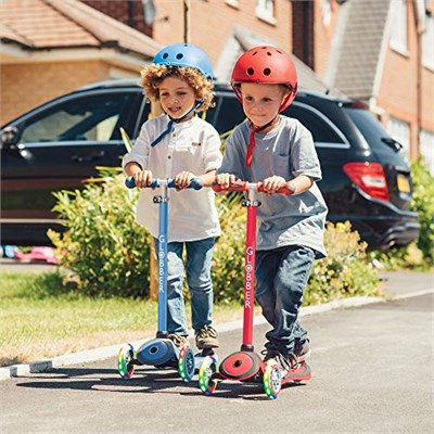 Globber Primo Plus Işıklı Scooter - Kırmızı