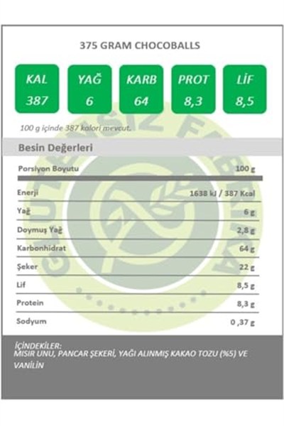 Glutensiz Fabrika Kakaolu Tahıl Gevreği 250 g