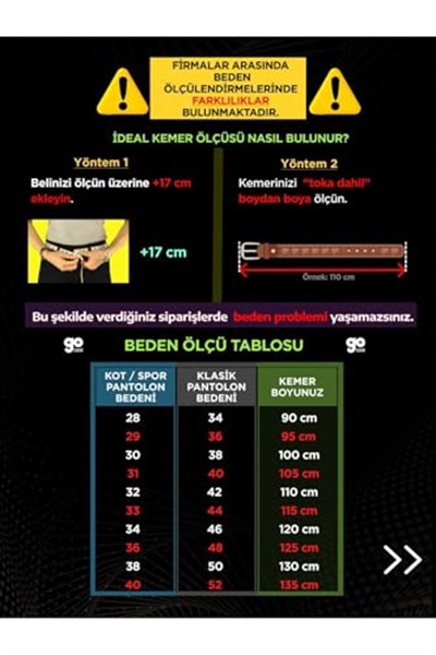 Goderi%100 Hakiki Kaliteli Deri Kemer
