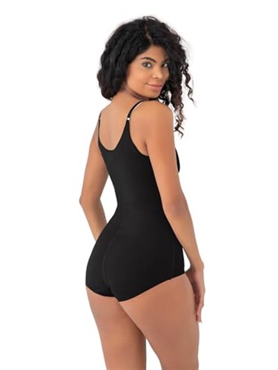 Göğüs Detekli İnceltici Etkili Askılı Zıbın Body Korse, Çıtçıtlı, Lazer Kesim
