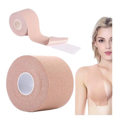 Göğüs Dikleştirici Bant Göğüs Sabitleştirici Bant Göğüs Şekillendirici Bant Göğüs Kaldırıcı Şerit Bant Göğüs Sarkma Düzenleyici (5cmx5m) 5cm x 5m