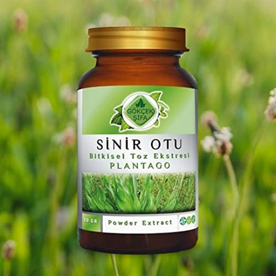 Gökçek Şifa Sinir Otu (Plantago) Toz Ekstresi 80 gr Cam Kavanoz