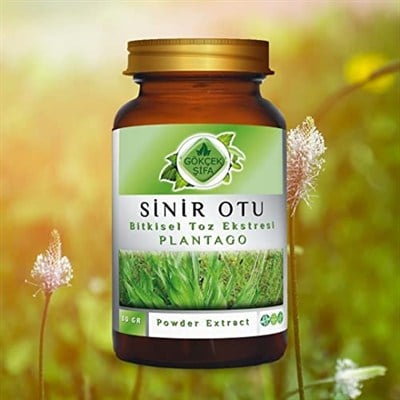 Gökçek Şifa Sinir Otu (Plantago) Toz Ekstresi 80 gr Cam Kavanoz