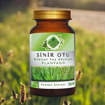 Gökçek Şifa Sinir Otu (Plantago) Toz Ekstresi 80 gr Cam Kavanoz