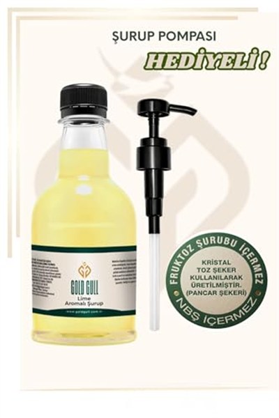 Gold Gull Lime (Yeşil Limon) Aromalı Kahve ve Meyve Şurubu 300 ml.