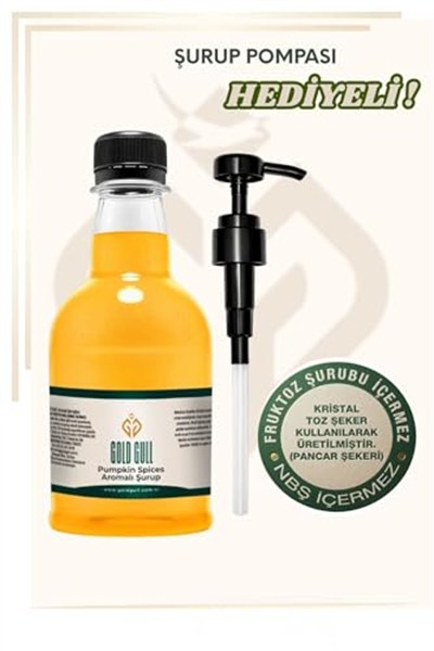 Gold Gull Pumpkin Spices (Baharatlı Bal Kabağı) Aromalı Kahve ve Meyve Şurubu 300 ml.