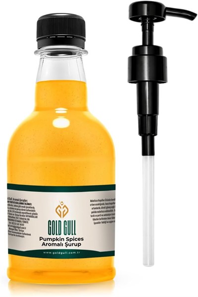 Gold Gull Pumpkin Spices (Baharatlı Bal Kabağı) Aromalı Kahve ve Meyve Şurubu 300 ml.