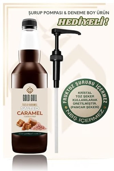 Gold Gull Tuzlu Karamel Aromalı Kahve & Meyve Şurubu 700 ml.