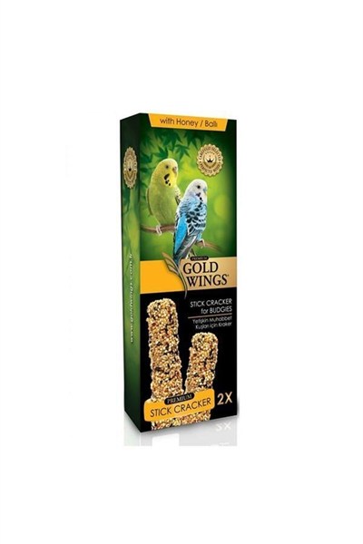 Gold Wings Premium Ballı Muhabbet Kuşu Krakeri, 2li Kutu