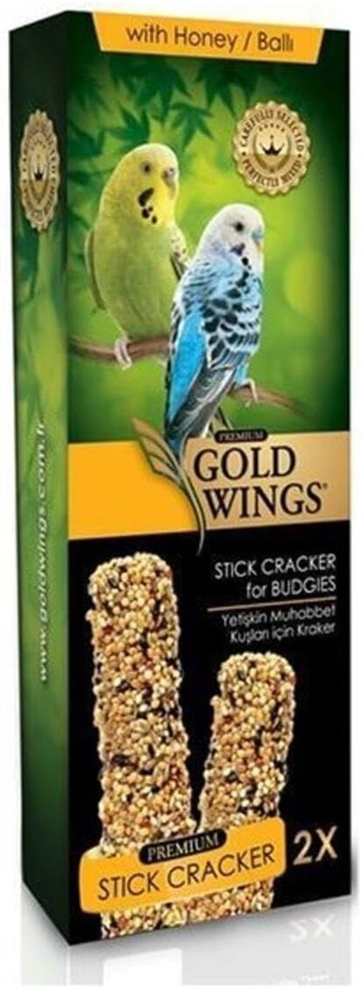 Gold Wings Premium Ballı Muhabbet Kuşu Krakeri, 2li Kutu