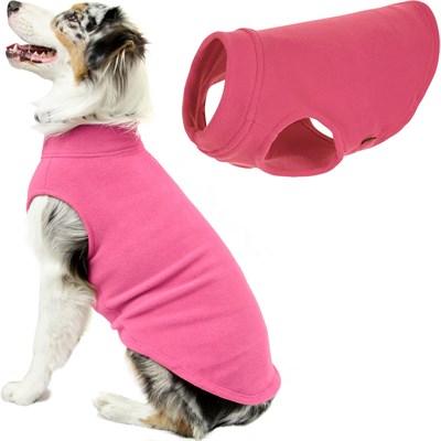 Gooby Esnek Polar Yelek Köpek Kazak - Pembe, 6X-Large - Sıcak Kazak Polar Köpek Ceket - Küçük Köpekler Erkek veya Kız için Kış Köpek Giysile - Seçenekler: 6X-Large Length (27.5