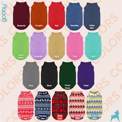Gooby Esnek Polar Yelek Köpek Kazak - Pembe, 6X-Large - Sıcak Kazak Polar Köpek Ceket - Küçük Köpekler Erkek veya Kız için Kış Köpek Giysile - Seçenekler: 6X-Large Length (27.5