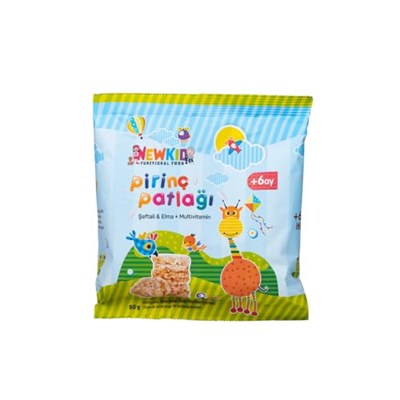 GOOD FOOD NEWKID PİRİNÇ PATLAĞI ŞEFTALİ & ELMA + B VİT. 50 g