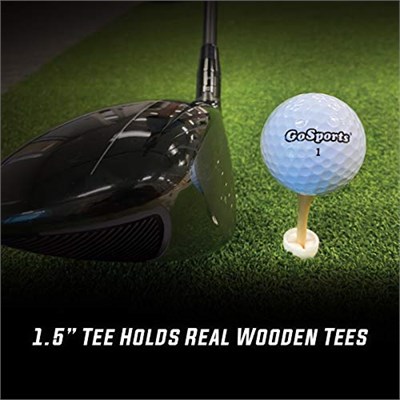 GoSports Kauçuk Golf Tişörtleri 9lu Paket - 3 x 1,5 inç, 2,25 inç ve 3,5 inç Tees - Suni Çim Golf Paspasları ile Evrensel