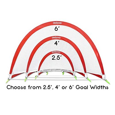 GoSports Portable Pop-Up Soccer Goals for Backyard - Kids & Adults - Set of Two Nets with Agility Training Cones and Carrying Case